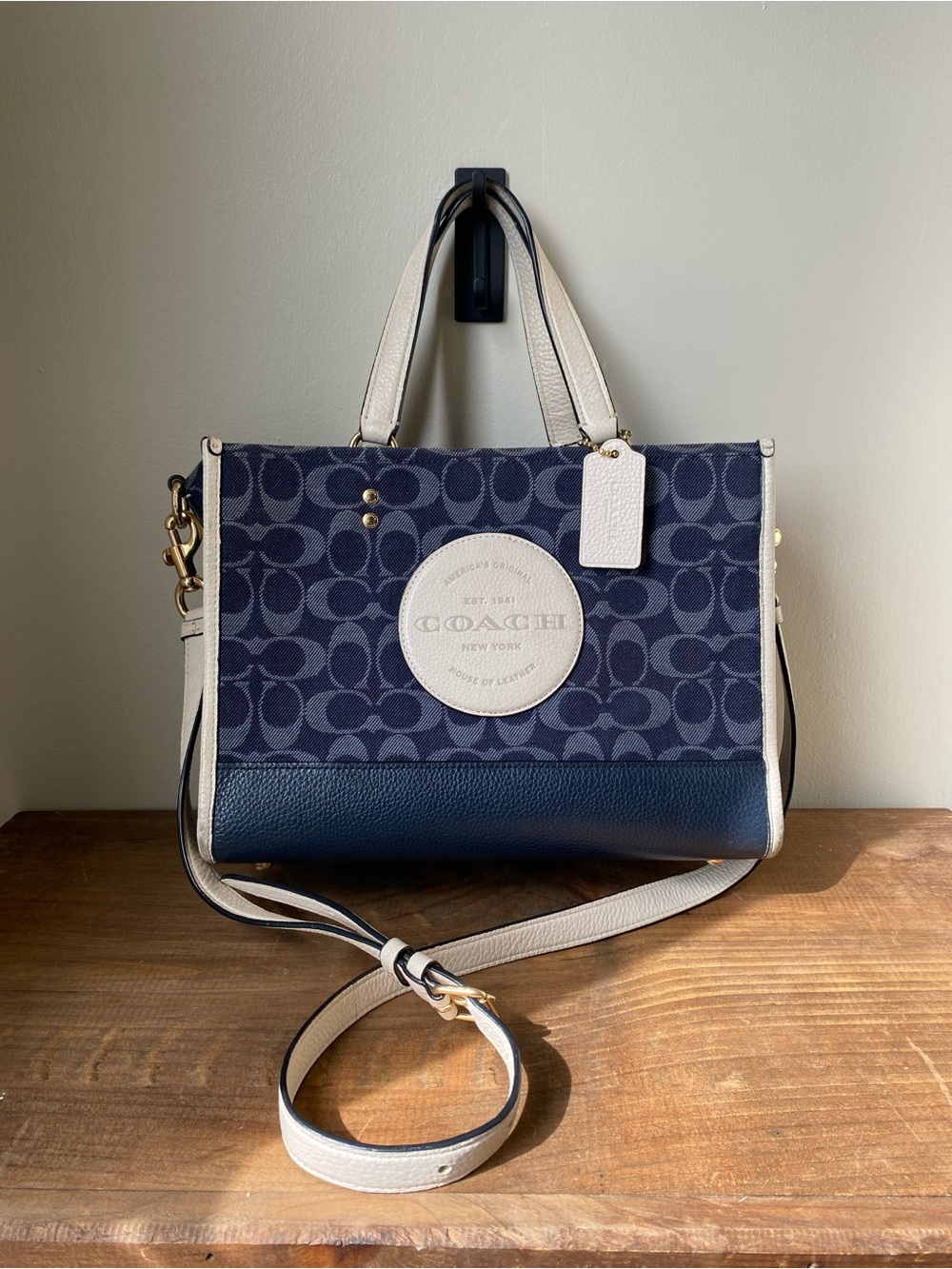Coach Dempsey Denim Signature Tote Bag